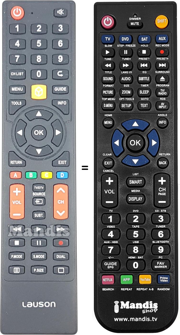 Replacement remote control LAU006