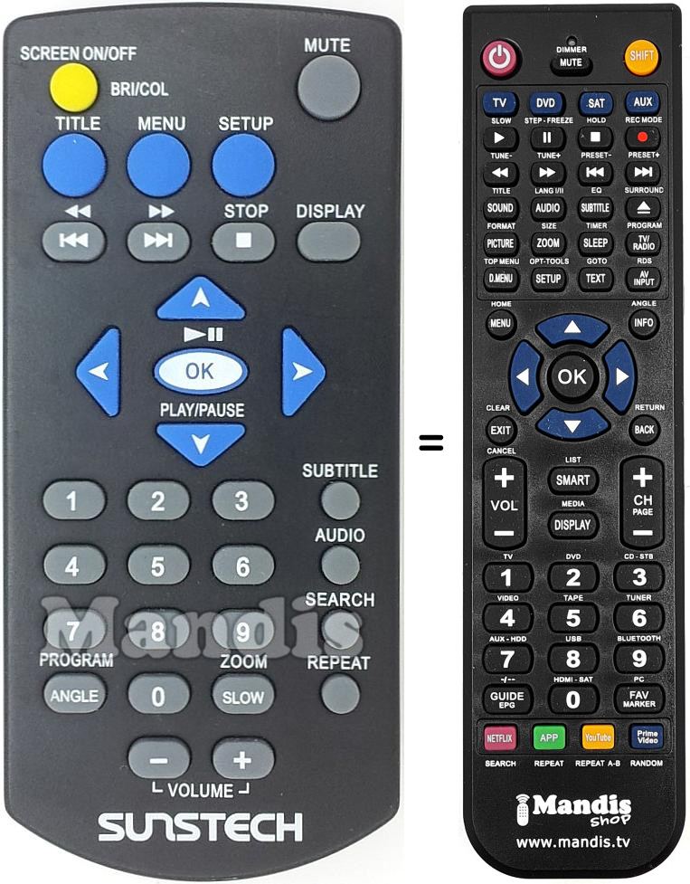 Replacement remote control REMCON1545