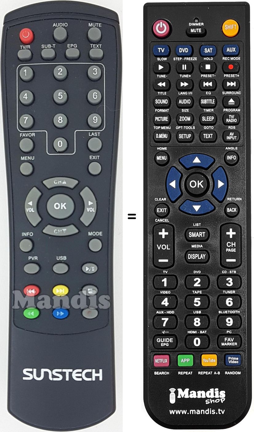 Replacement remote control REMCON1637
