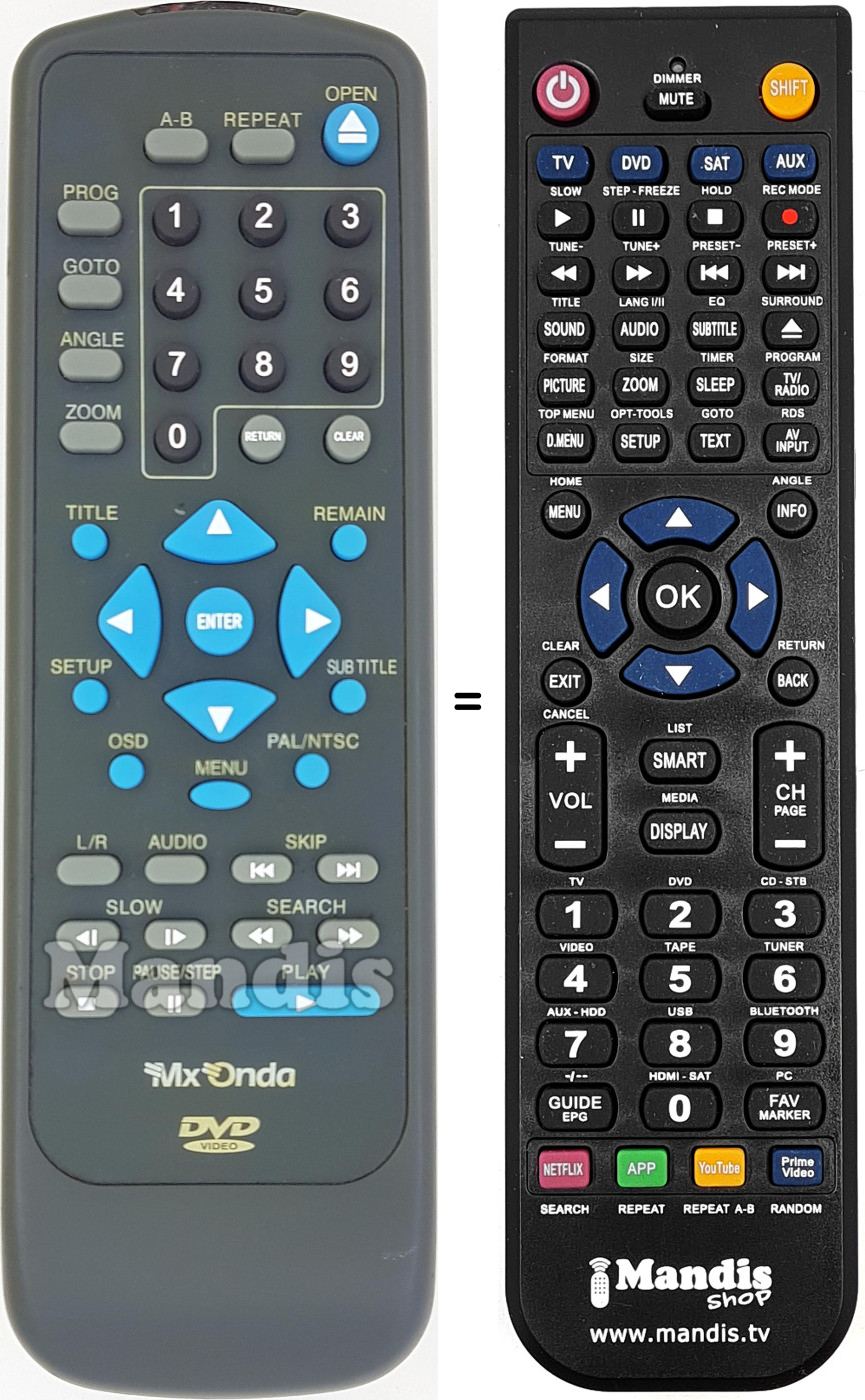 Replacement remote control REMCON1643
