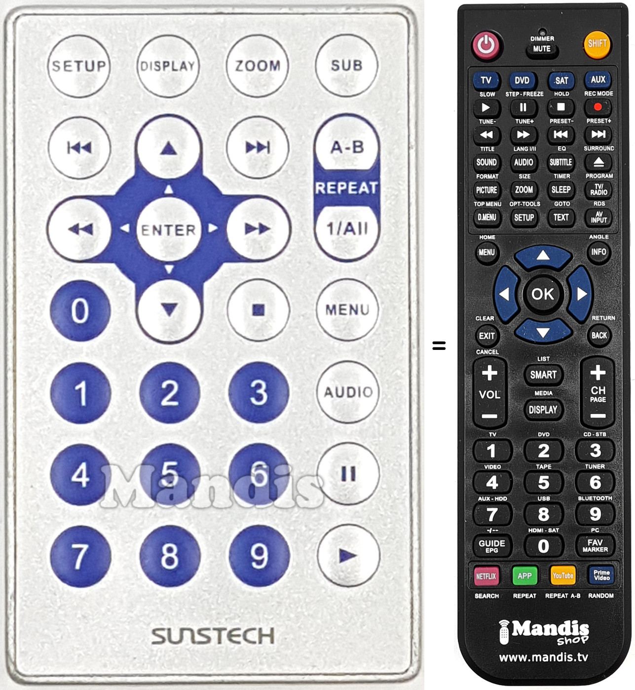 Replacement remote control REMCON1674