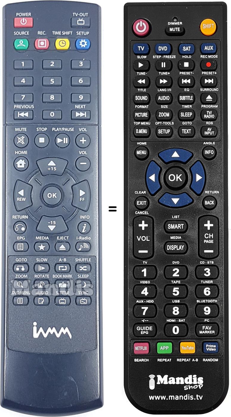 Replacement remote control REMCON1690