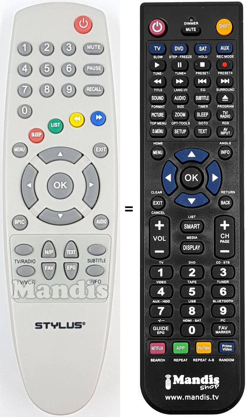 Replacement remote control REMCON1742