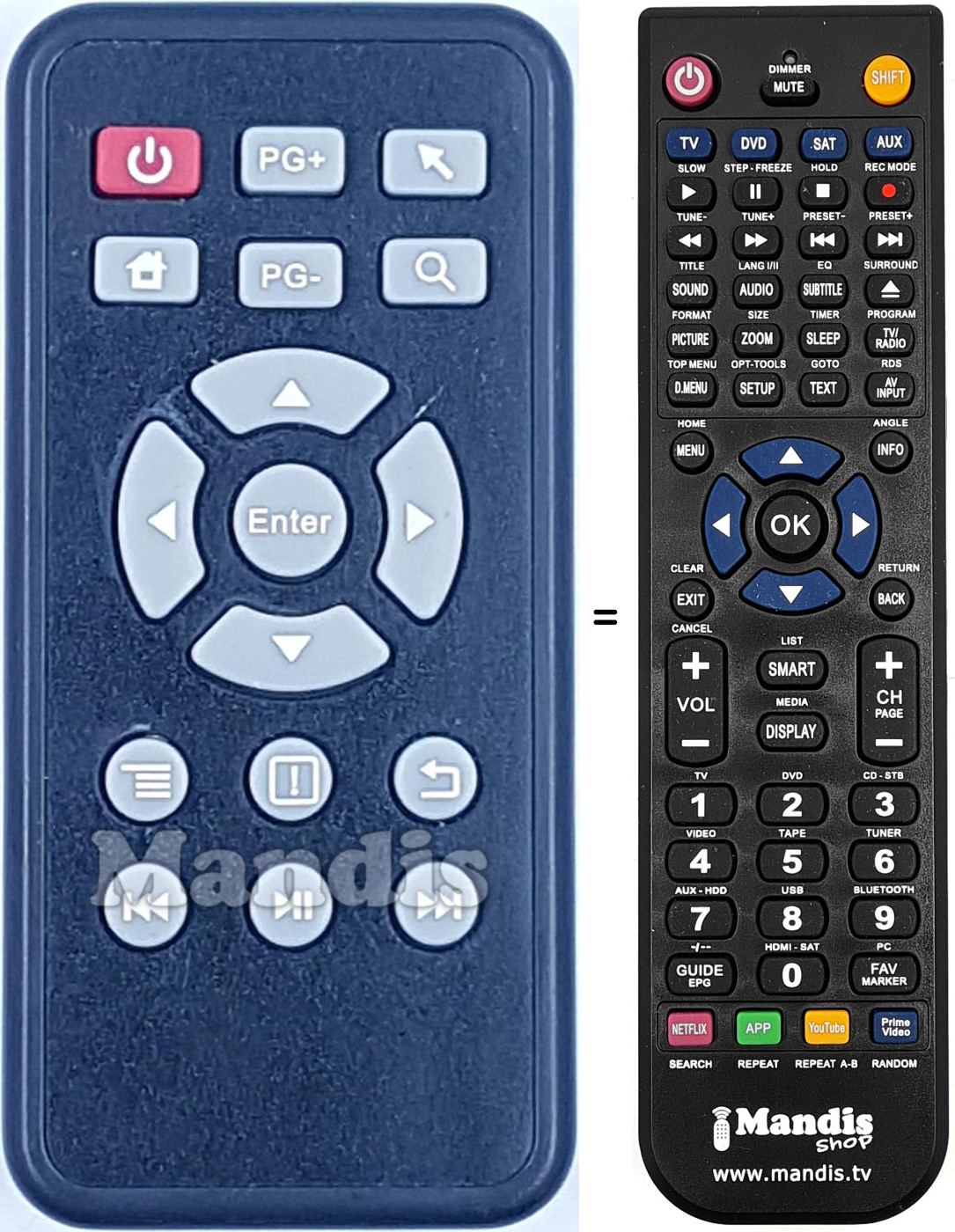 Replacement remote control REMCON1754