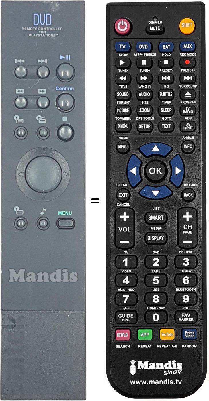 Replacement remote control REMCON1775