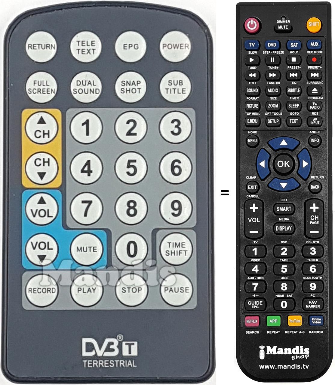 Replacement remote control REMCON1776