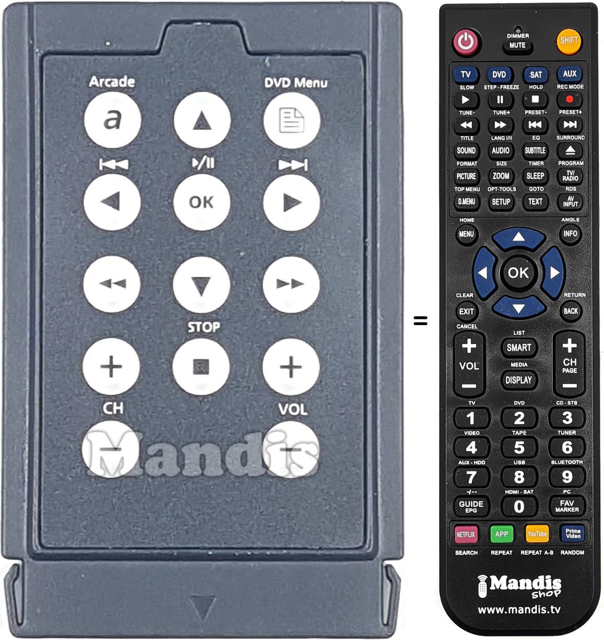 Replacement remote control REMCON1830