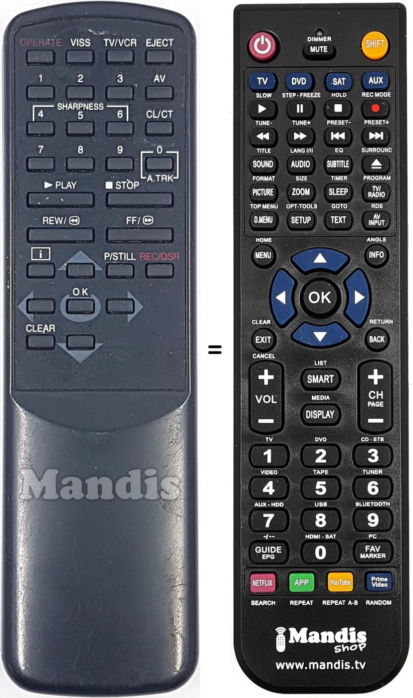 Replacement remote control REMCON1926