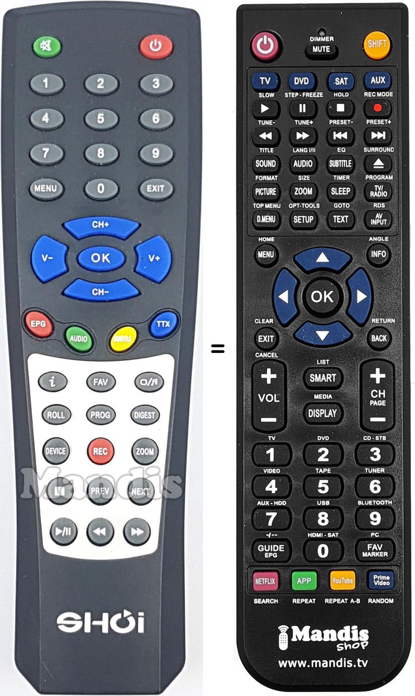 Replacement remote control REMCON1928