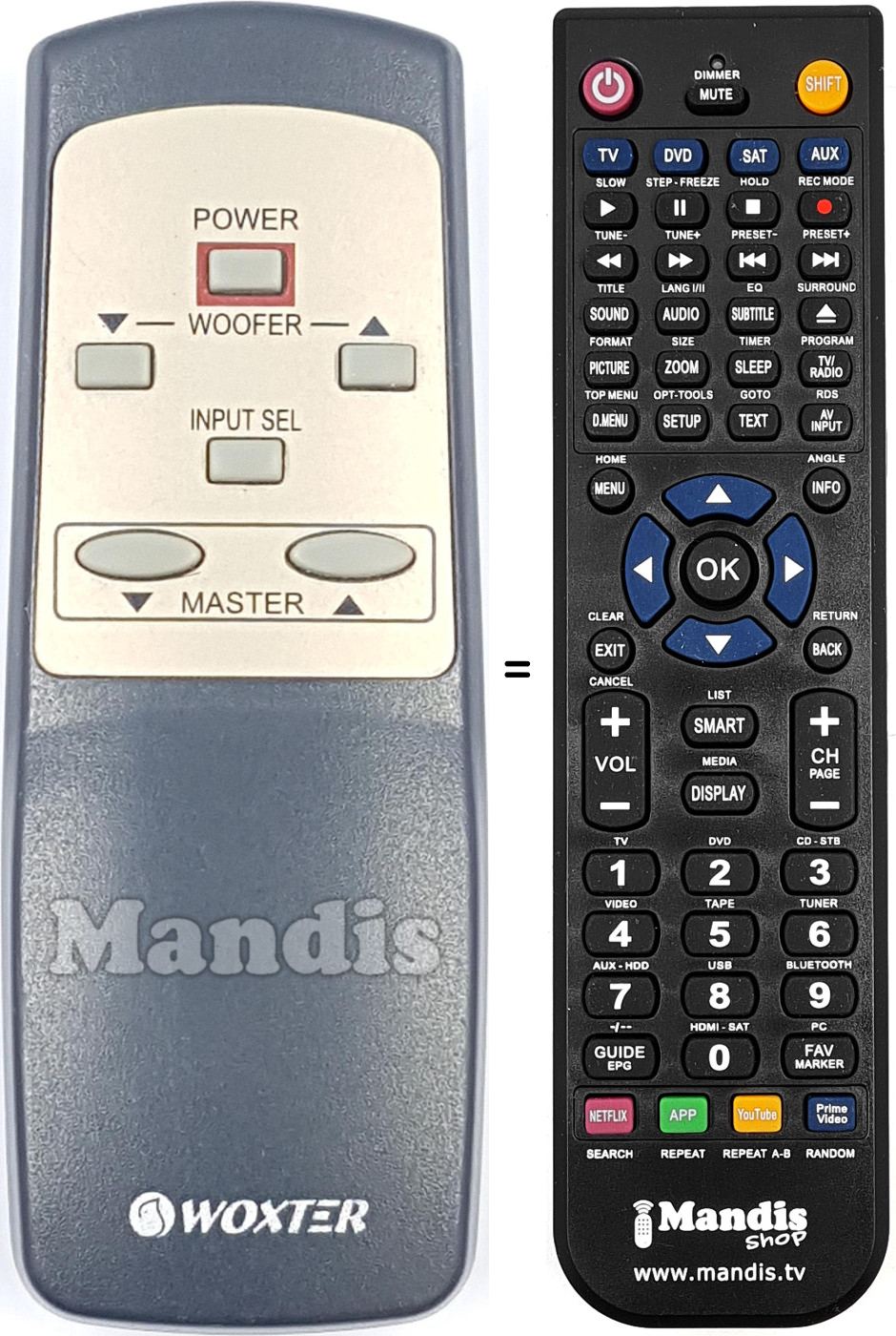 Replacement remote control REMCON2032