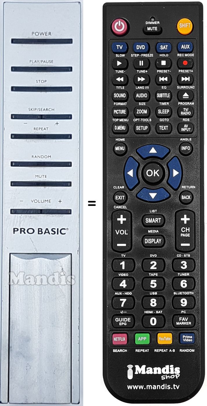 Replacement remote control REMCON2062