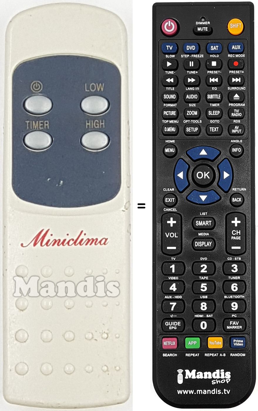 Replacement remote control REMCON2065