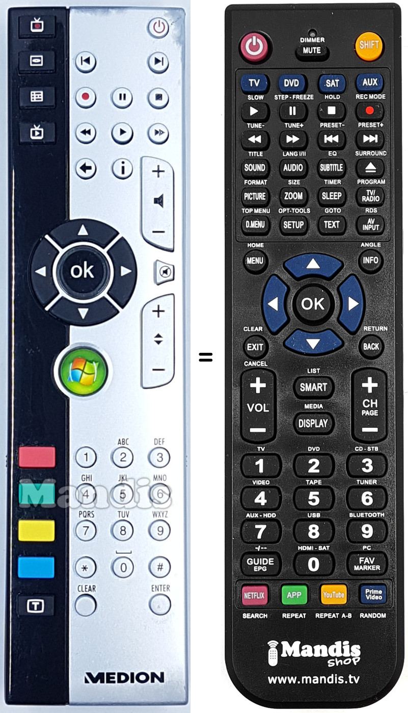 Replacement remote control REMCON2092