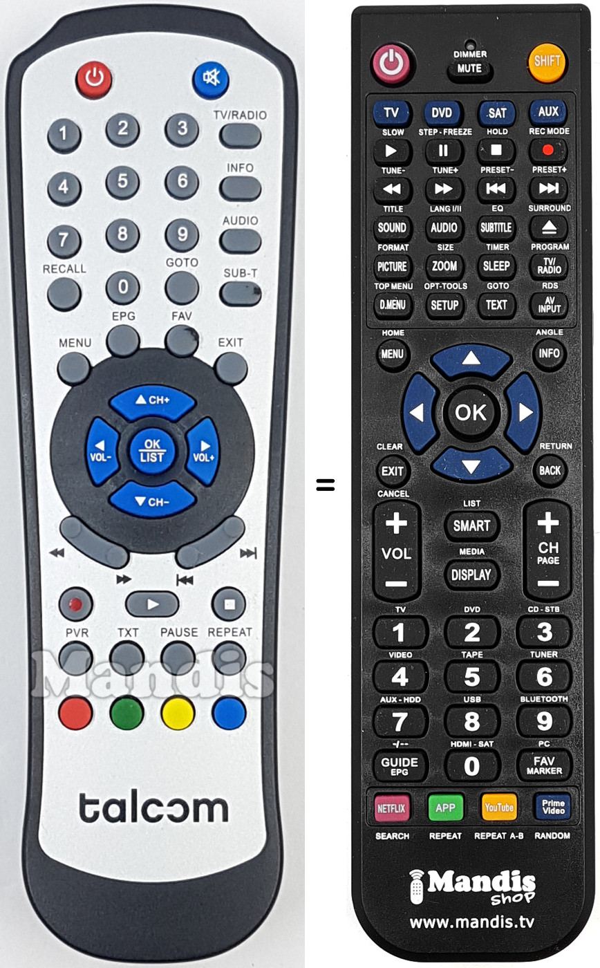 Replacement remote control REMCON2101