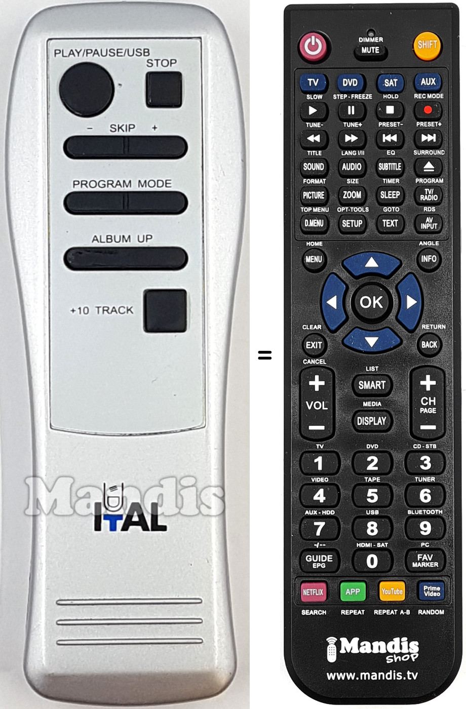 Replacement remote control REMCON2113