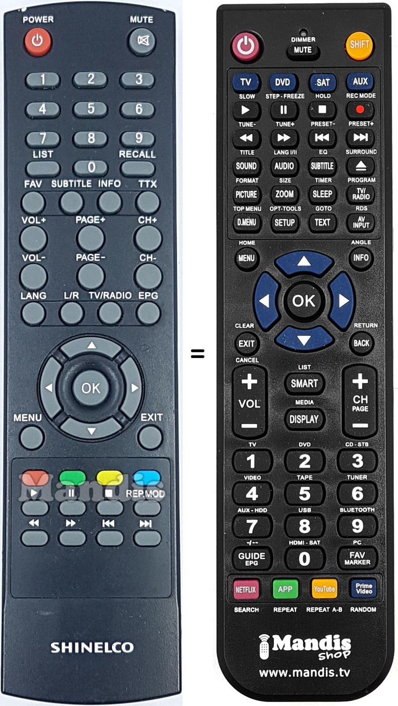 Replacement remote control REMCON2185