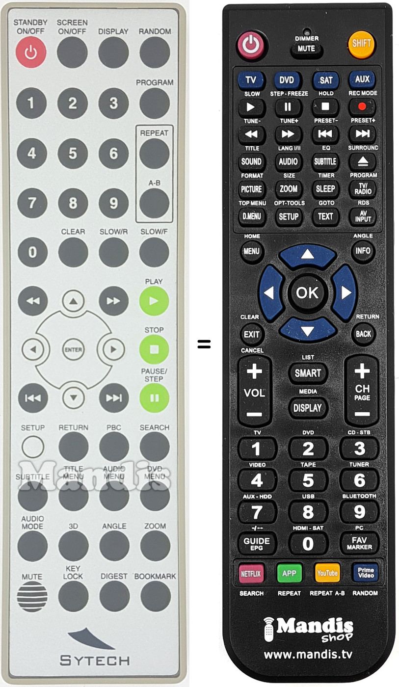 Replacement remote control SY-4101