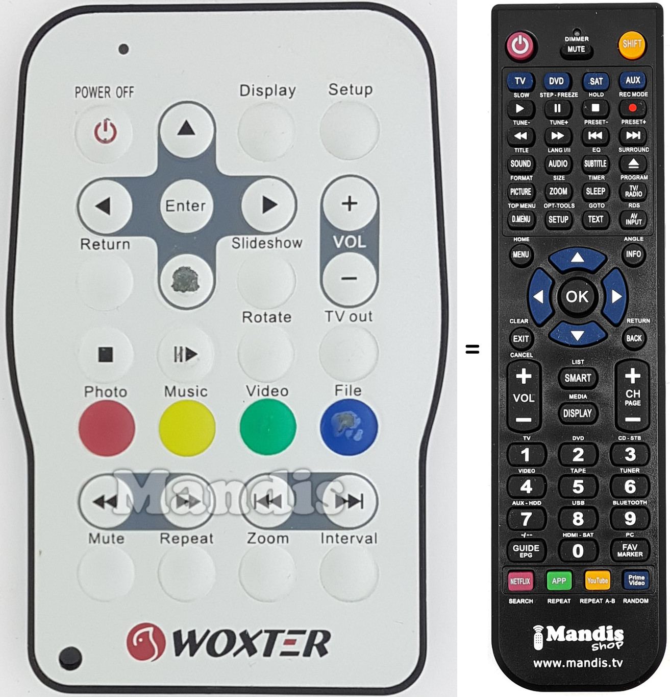 Replacement remote control WOX005