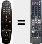 Universal remote control Universal TV LG
