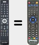 Replacement remote control for FBVT401 (2530401010300)