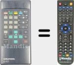 Replacement remote control for TELEPILOT 623 (296220570100)