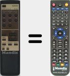 Replacement remote control for RC-824 (3990350003)