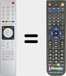 Replacement remote control for TS4-R5 NETFLIX (759551873500)