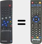 Replacement remote control for TVP762 (759880170600)