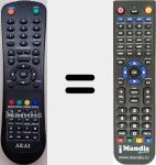 Replacement remote control for AKTV201D