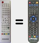Replacement remote control for ANS002