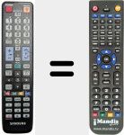 Replacement remote control for TM1060 (BN59-01079A)