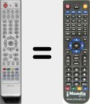 Replacement remote control for DDR-V7-D1