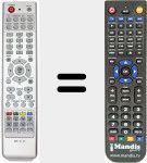 Replacement remote control for DDR-V7-D1