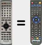 Replacement remote control for EUR7623XA0