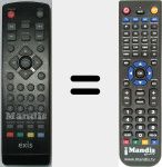 Replacement remote control for EXIS001