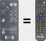 Replacement remote control for HVS3000