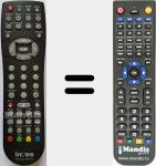 Replacement remote control for I-Recorder 1400 TDT