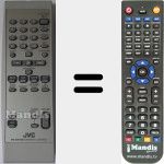 Replacement remote control for RM-SRVNB1AW2