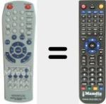 Replacement remote control for RC-R0516E (A70166508)