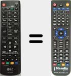 Replacement remote control for AKB73975762