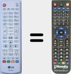 Replacement remote control for AKB74915364