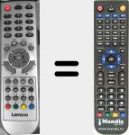 Replacement remote control for DVT1935