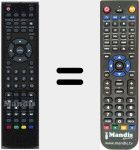 Replacement remote control for DVT2289