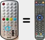 Replacement remote control for NPG007