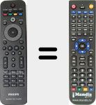 Replacement remote control for RC4749/01 (996510025848)