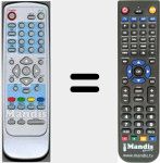 Replacement remote control for RCLCD20C