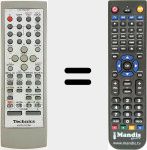 Replacement remote control for RAK-EHA20WH
