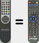 Replacement remote control for TF22X797L (RC1180)