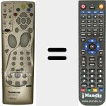 Replacement remote control for RCT 120 DA M1