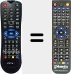 Replacement remote control for REMCON1109